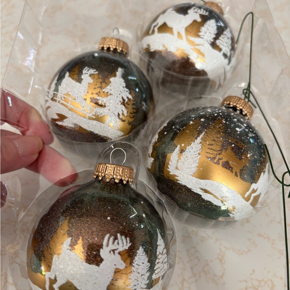 VIDEO 4 vintage Krebs glass Christmas tree ornaments. 3”. EUC!! - Picture 7 of 9